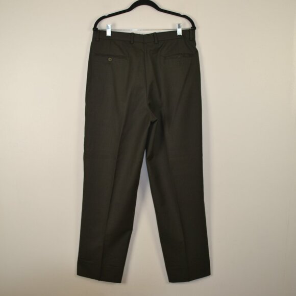 Bachrach Mens 42R Wool 2 Piece Suit Double Breasted Tweed Pleated Button Pockets - Picture 10 of 13